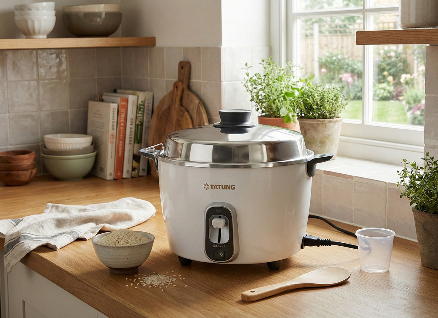 大同電鍋／ステンレス製外鍋／クラシック ホワイト